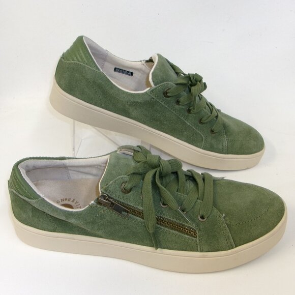 Revitalign‎ Wrigley Low Top Shimmer Sneaker Olive Capulet Size 10 NWOT - Picture 1 of 6